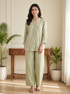 Embroidered Chanderi Coord Set