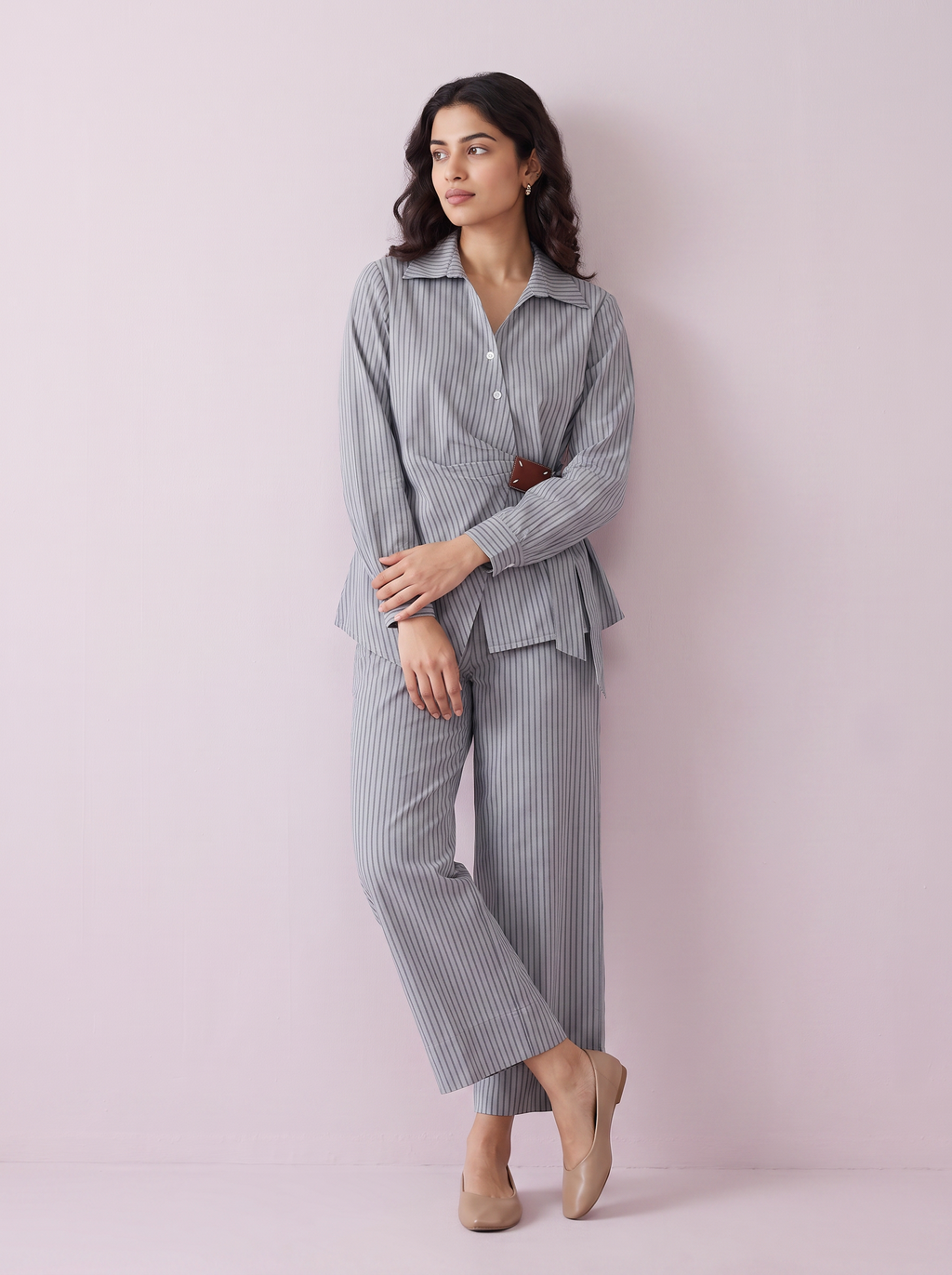 Striped Linen Set