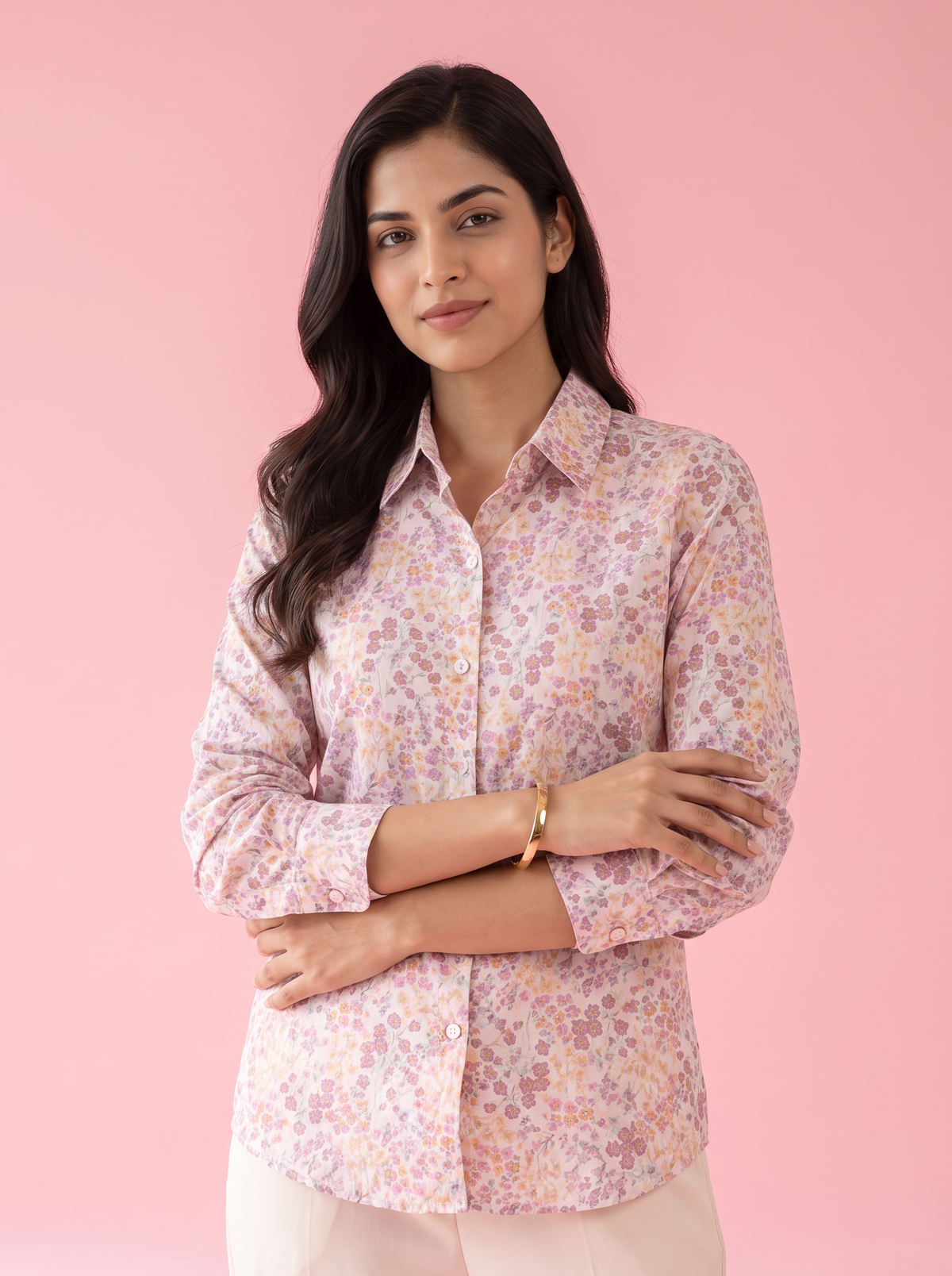 The Meadow Whisper Floral Cotton Shirt