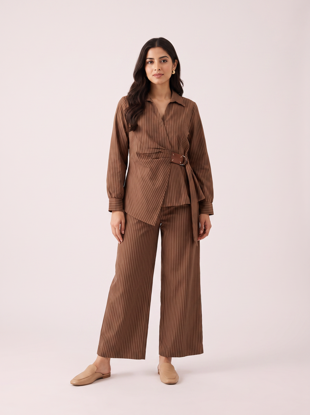 Striped Linen Set