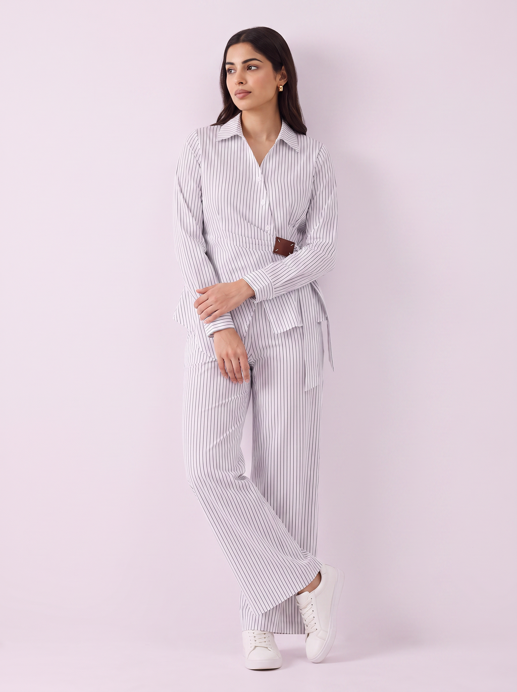Striped Linen Set