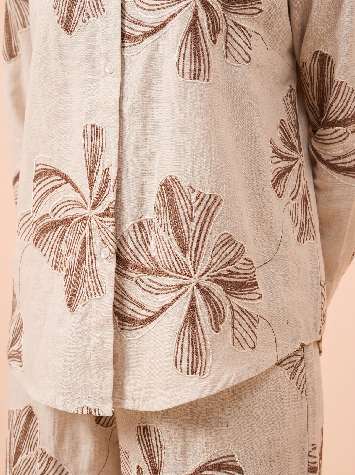 Floral printed Linen Khadi co-ord sets