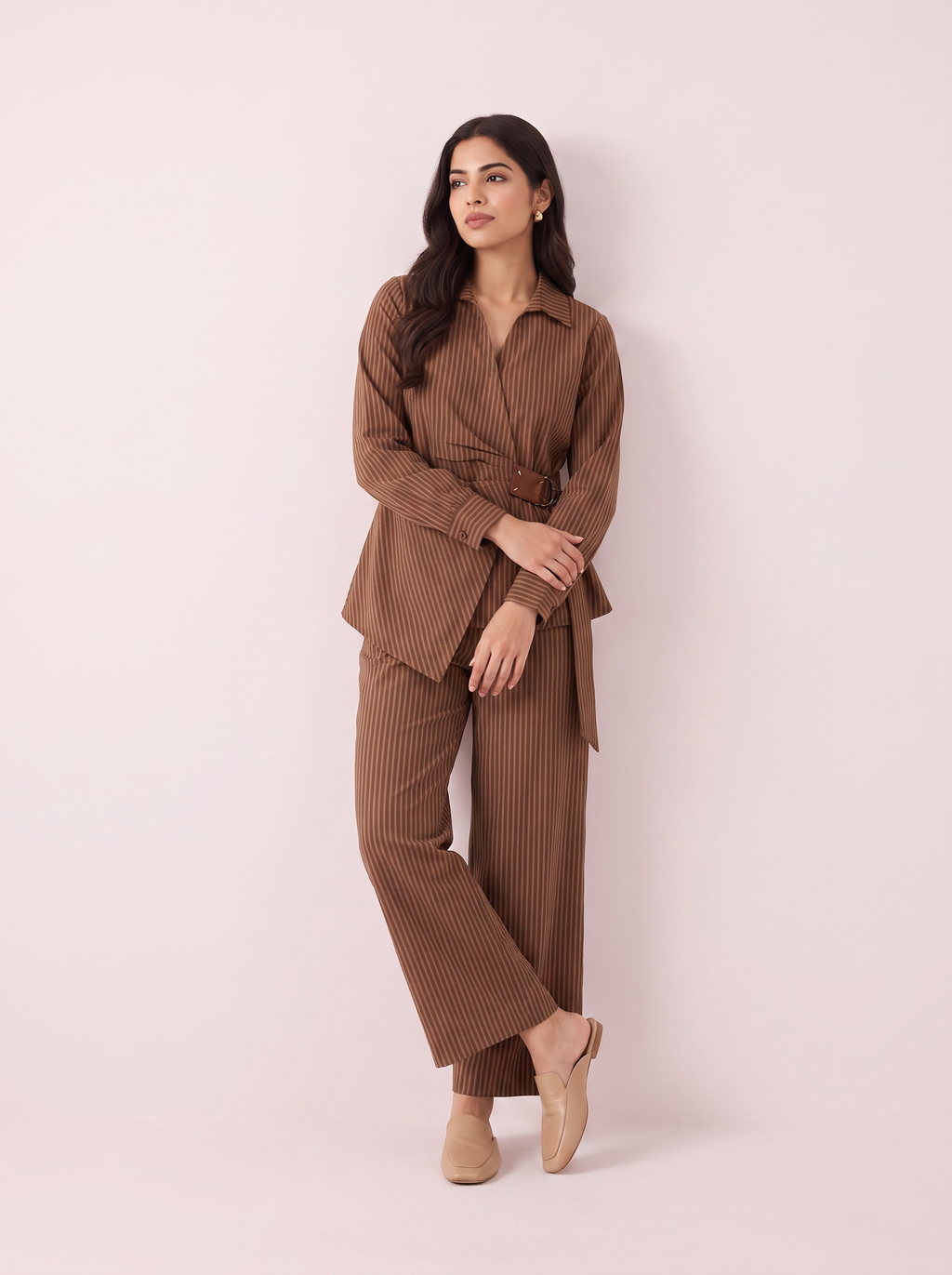 Striped Linen Set