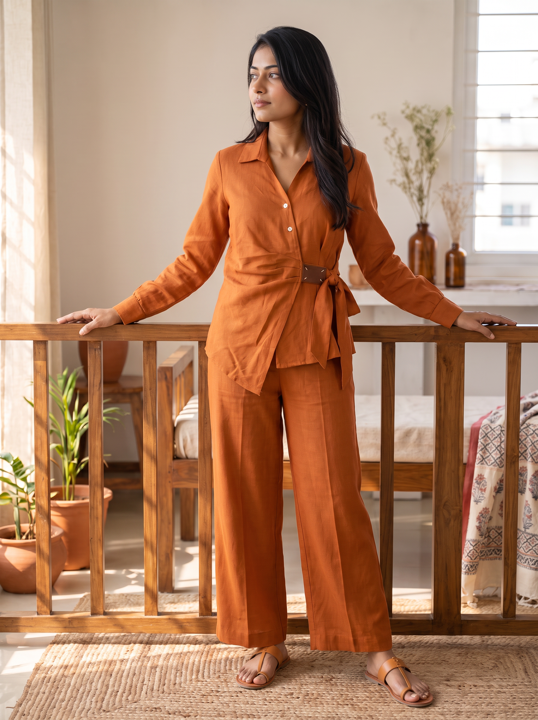 Linen Tie Co-ord Set