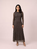 Shimmer Vertical Sequin Maxi Dress