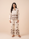 Aurelia Floral Linen Khadi Co-ord Set