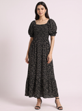 Ditsy Floral Smocked Maxi Dress