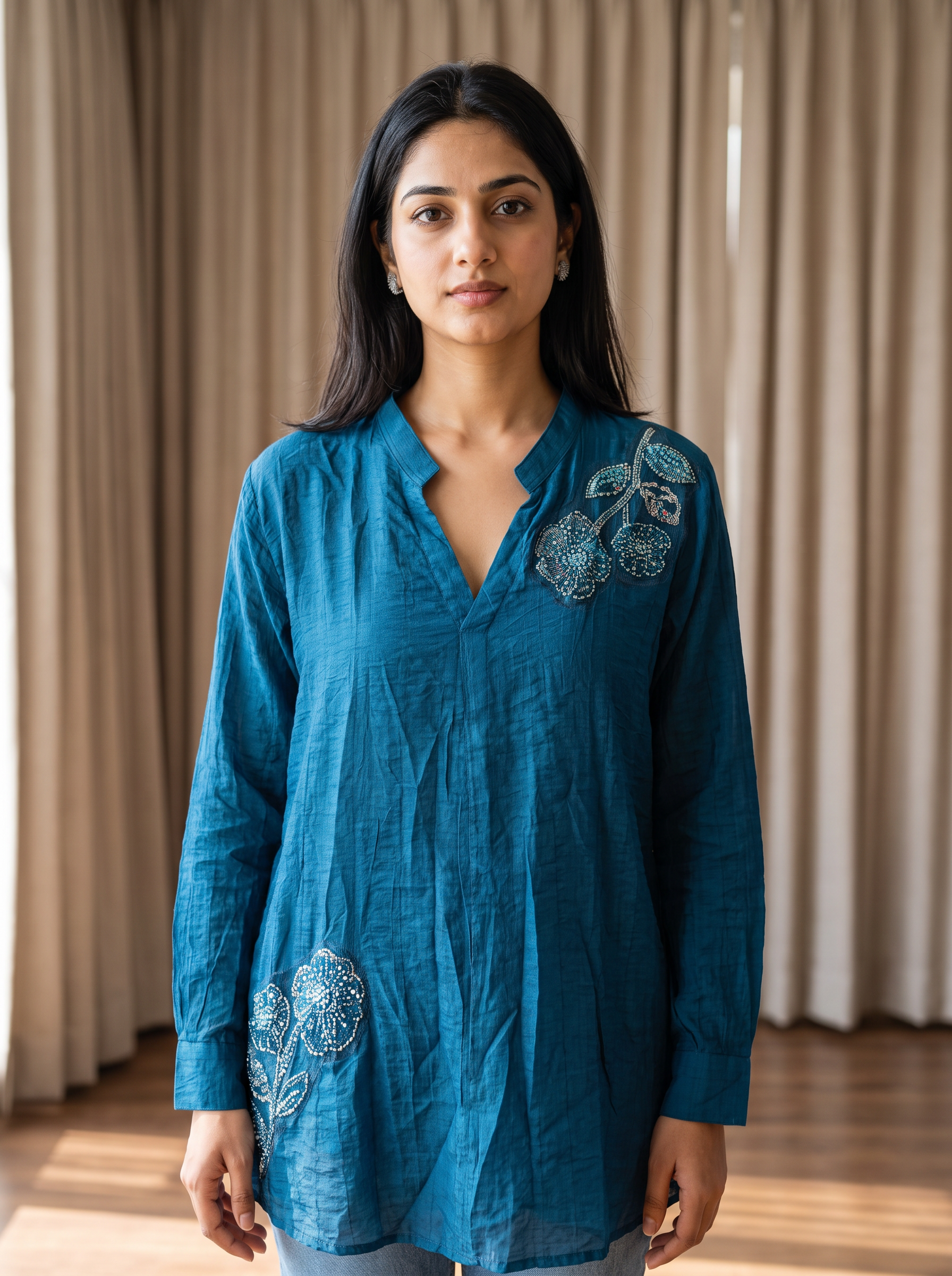 Teal Cotton Tunic