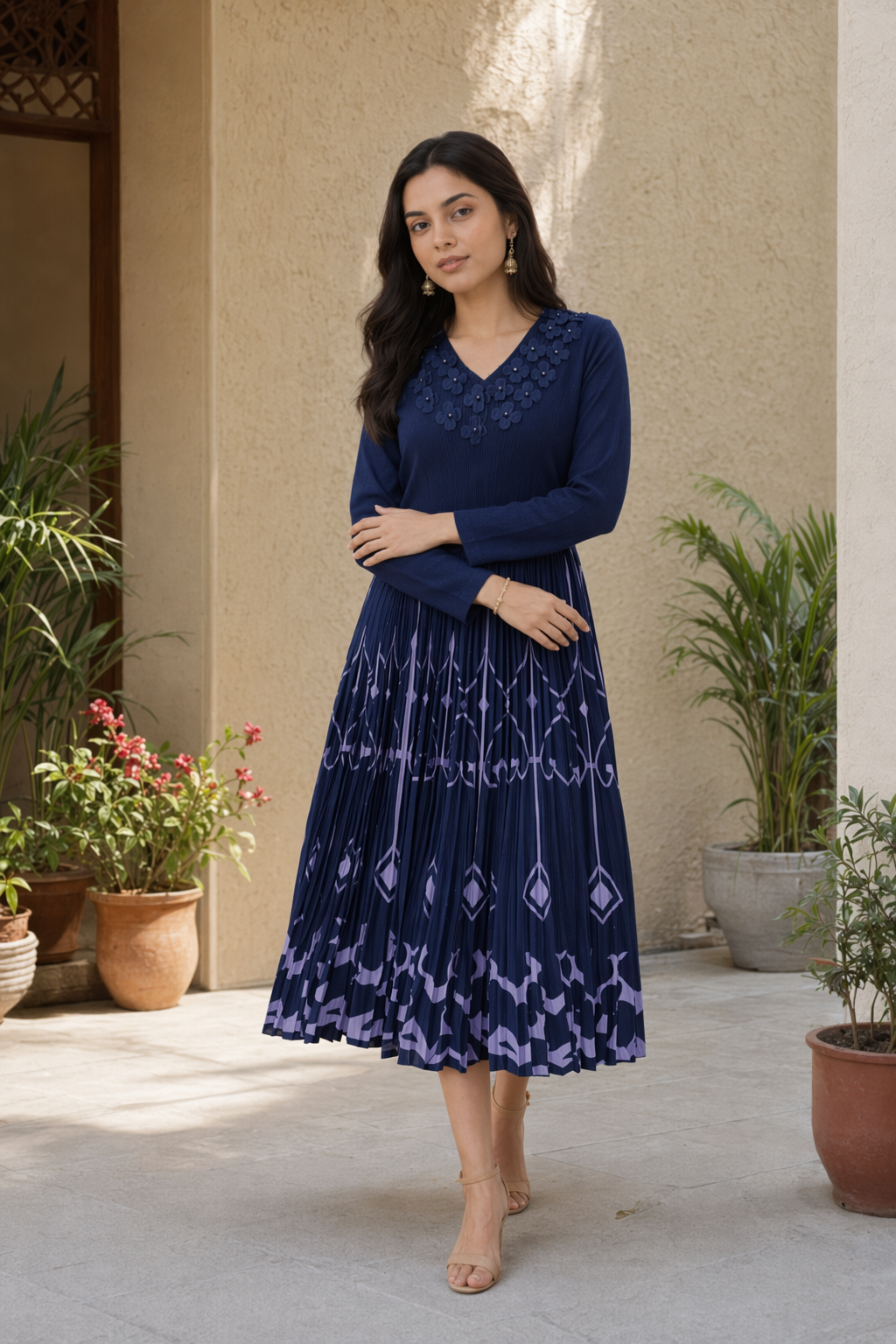 Aliya Pleated Dress