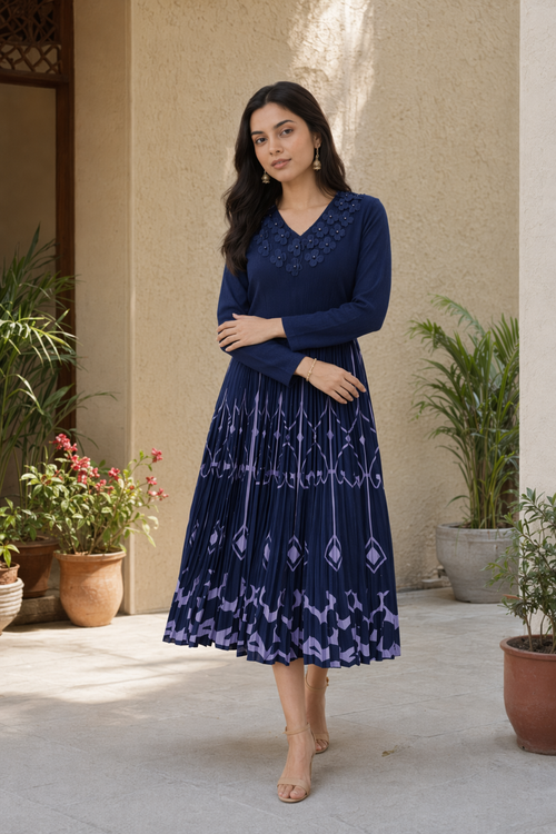 Aliya Pleated Dress