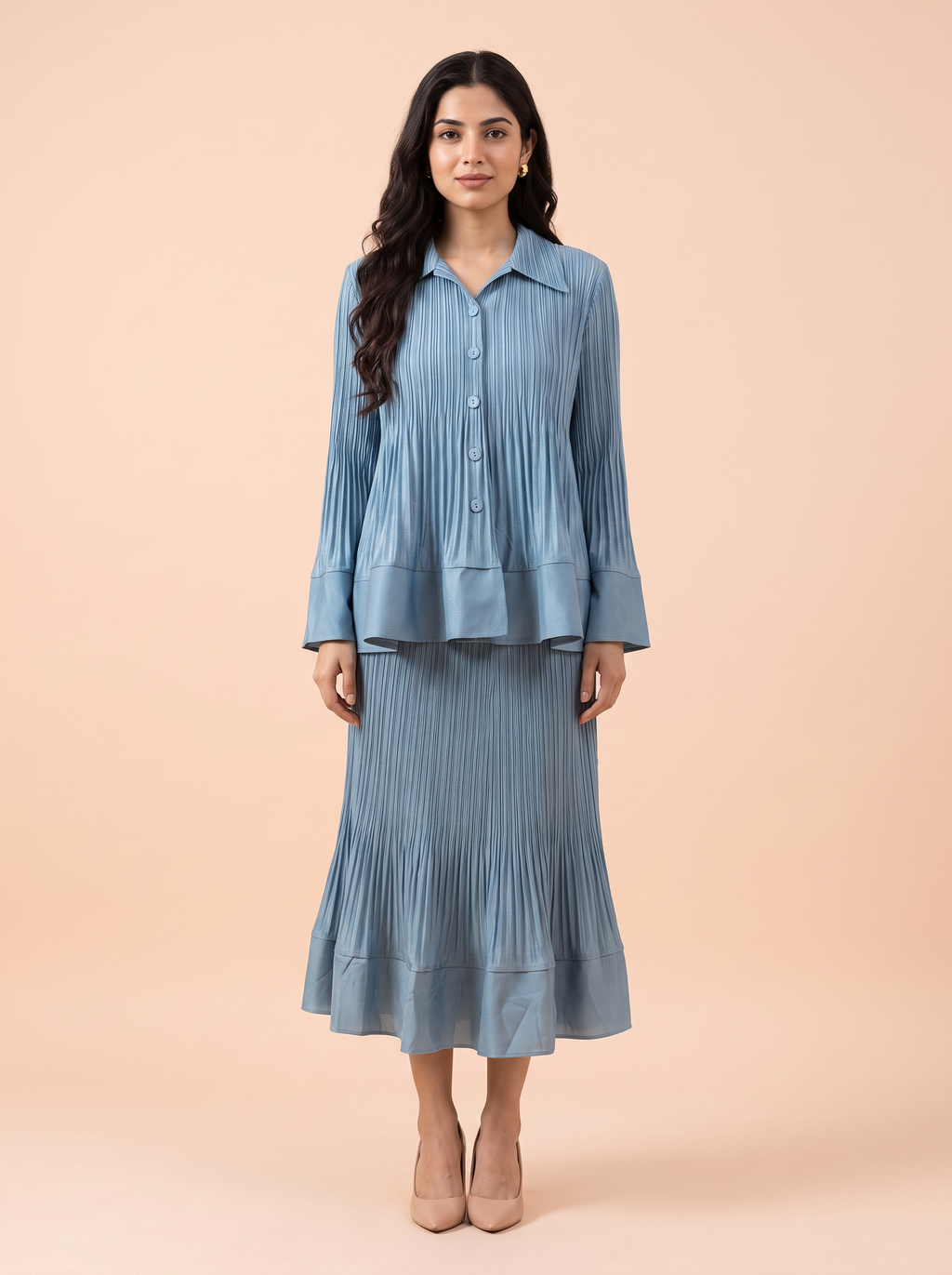 Ocean Pleated Set