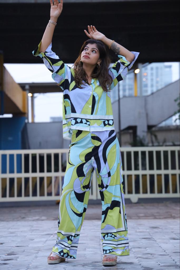 RELAXED FIT PRINTED CO-ORD SET
